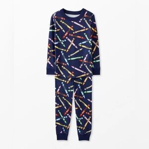 Hanna Andersson Multicolor Crayon Print Pajama Set